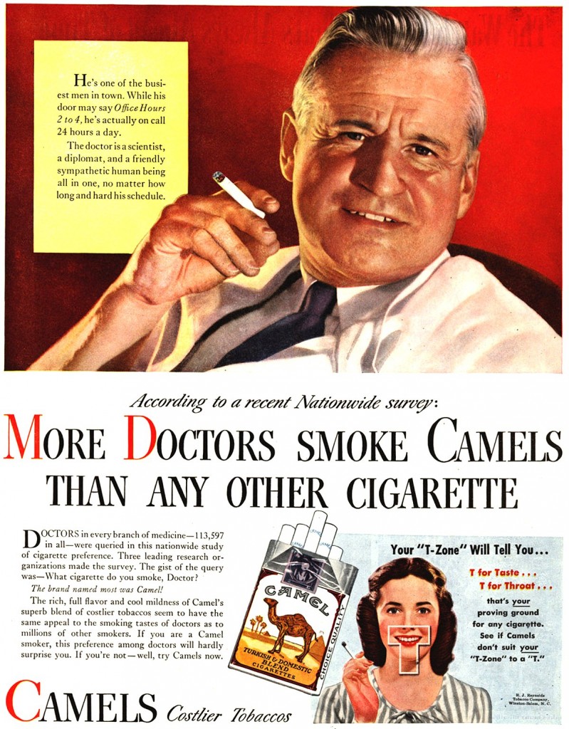 More Doctors smoke Camels than any other cigarette